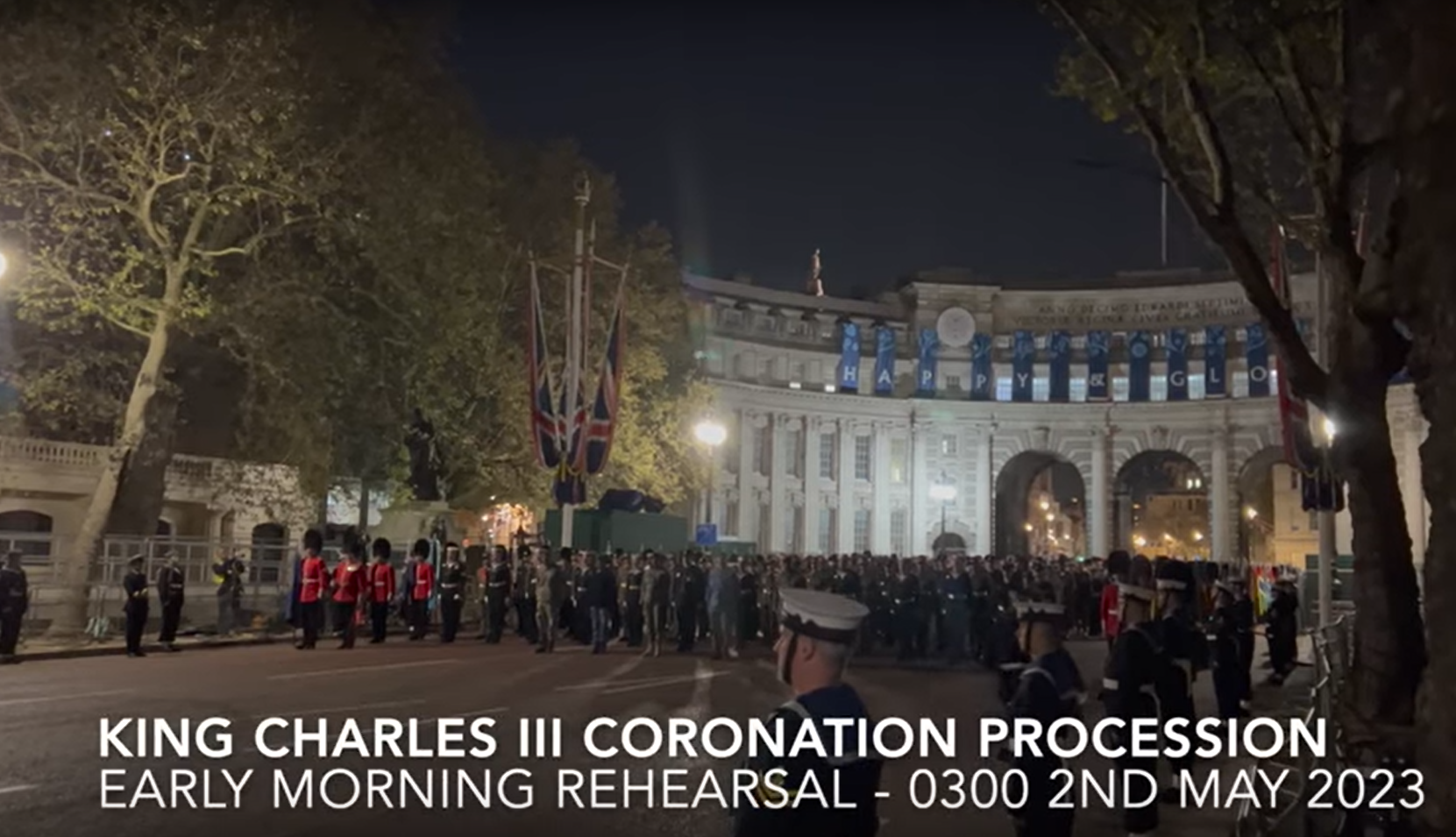 Commonwealth-vlaggen bij de Coronation Procession of King Charles III