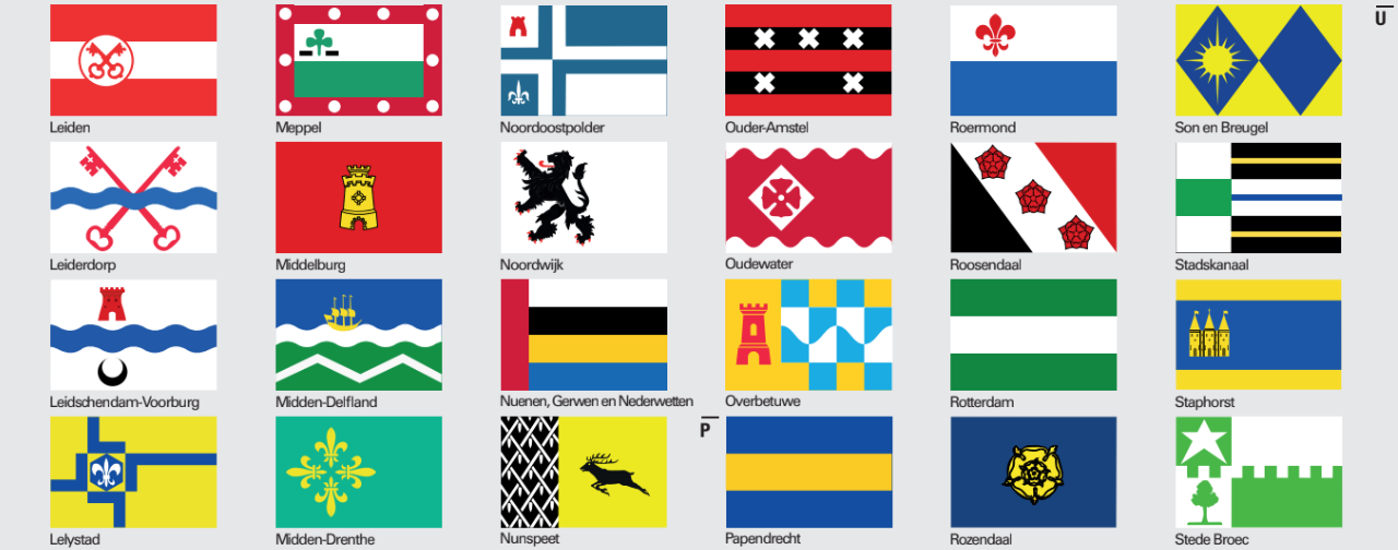 Poster Nederlandse gemeentevlaggen